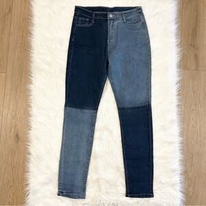Two-Tone Blue Women's‎ Jeans Patchwork Size 29